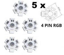 Dissipatore alluminio PCB per chip LED RGB 4 PIN 1W 3W 5W, 5 PEZZI 