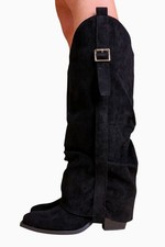 STIVALE DONNA TEXANI NERI CON