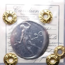 Repubblica Italiana - 50 LIRE 1981 - Errore Di Conio - Decentrata Con Contorno L