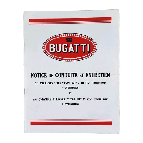 Bugatti notice conduite - notice, et