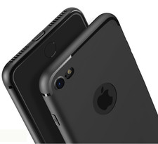 Cover per iPhone 7 8 Morbida Nera Originale Silicone Custodia Gel TPU SLIM Apple