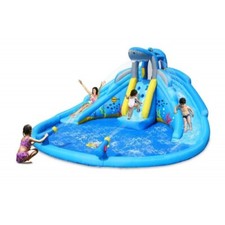 Gonfiabile per Bambini Scivoli Arrampicata Piscina Giochi Acqua Parco Acquatico