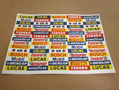 Scalextric foglio decalcomania