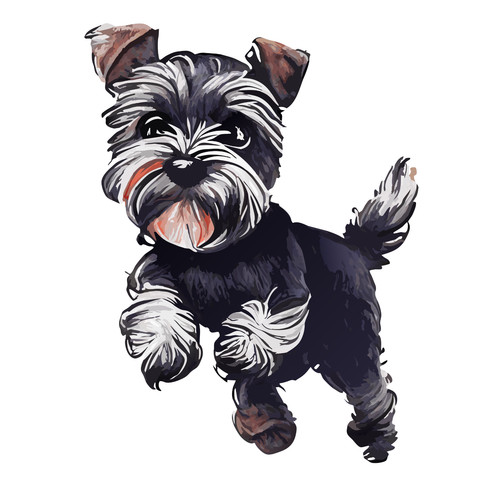 Adesivo auto schnauzer nano - adesivo,