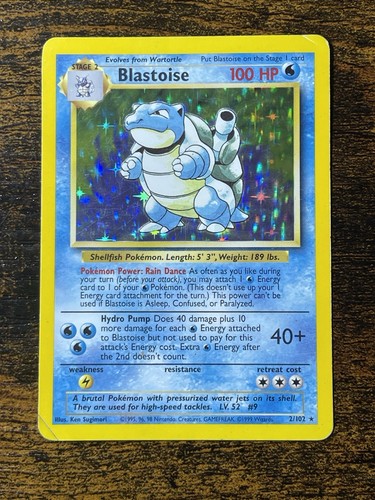 Blastoise 102 set base - blastoise,