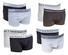 Boxer uomo in cotone elasticizzato Cesare Paciotti Bianco e Nero M L XL XXL