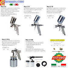 Aerografo Professionale ASTURO Penna Pistola Verniciatura Spruzzo MADE IN ITALY