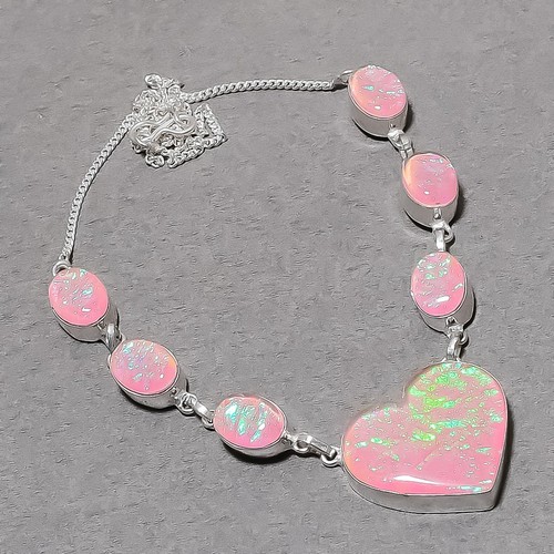 Collana rosa tripletta - , opale