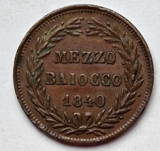 1/2 Mezzo Baiocco Roma 1840