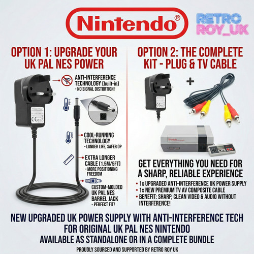 Nintendo nes alimentatore - alimentatore, uk