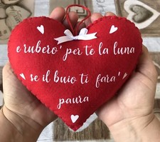 Cuore in Pannolenci / canzone dedica a scelta / Idea Regalo / San Valentino