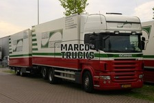 Foto camion Scania R480 vagone bagagli Olanda bianco LAMERS TRANSPORT #k2fe