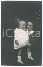 1930 ca COSTUME ITALIA Bambino con la balia - Foto cartolina 9x14 cm