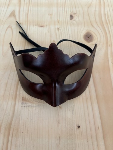 Maschera pelle cuoio - maschera, in
