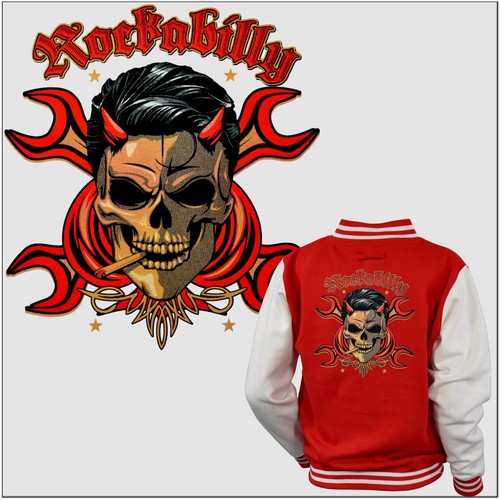 Giacca rockabilly varsity - giacca,