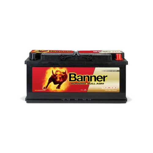 Batterie banner running bull - running,