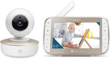 Motorola Nursery VM50G Videocamera Baby Monitor, Display 5 pollici, Ninnananna,