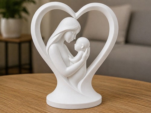 Statua madre bambino con - e,