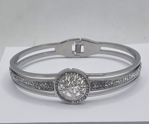 Bracciale rigido color argento - bracciale,