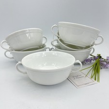 Richard Ginori Servizio da brodo antico in porcellana 6 tazze scodella consomme 