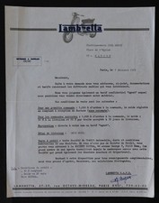 Fattura LAMBRETTA 1971 Scooter