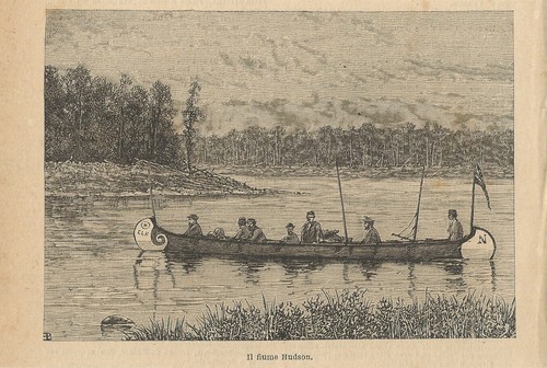 Stampa antica canoa sul - stampa,