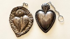 2 ex vote, Sacred Heart, metal