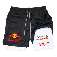 Pantaloncini Uomo Red Bull 2 in 1 - Traspiranti, Doppio Strato, Corsa/Estate