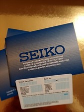 Seiko libretto garanzia