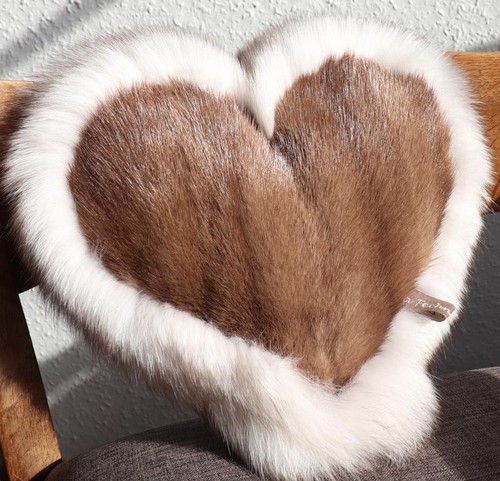 Visone cuore cuscino - cuore,