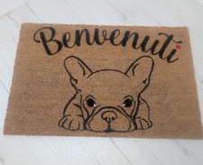 Zerbino dipinto a mano personalizzato cm. 40x60 in cocco antiscivolo per esterno