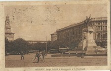 MILANO - Largo Cairoli e Monumento a Garibaldi - viagg. 7.11.1924   -pilm20