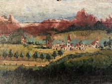 Pittura Olio Legno 1920 Arte