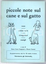 1960 ca Ileana CARON CAMPESATO Renato CUZZONI Piccole note sul cane e sul gatto