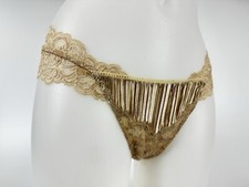 Lingerie LA PERLA - perizoma in pizzo brasiliano in oro - lingerie di lusso