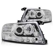 Fari Angel Eyes LED cromati per Mitsubishi Pajero V60 2000-2006