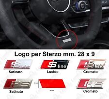 Logo sterzo S-Line RS per Audi adesivo 3D 28x9 mm Stemma emblema fregio A3 Q3 A1