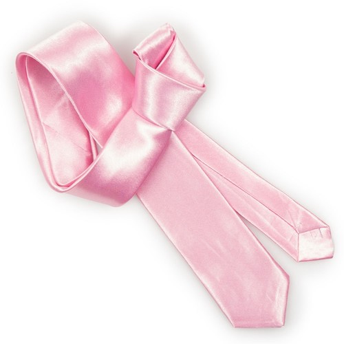Cravatta rosa slim sottile