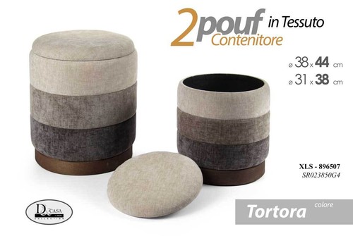Pouf cilindrico contenitore - pouf,