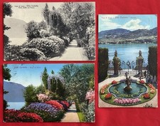 ?Villa Carlotta 3 Belle Cartoline del Lago di Como anni ‘13/‘31/‘43 Regalo?
