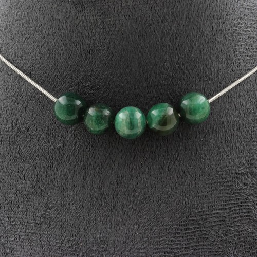 Collana perle mica - 5, verde