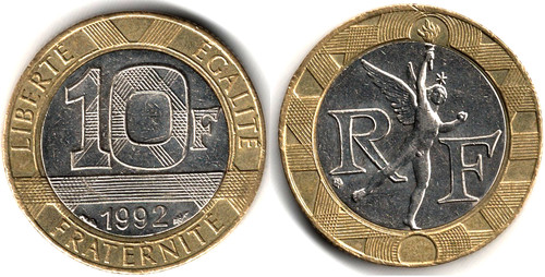 Francia francs 1992 - 10,