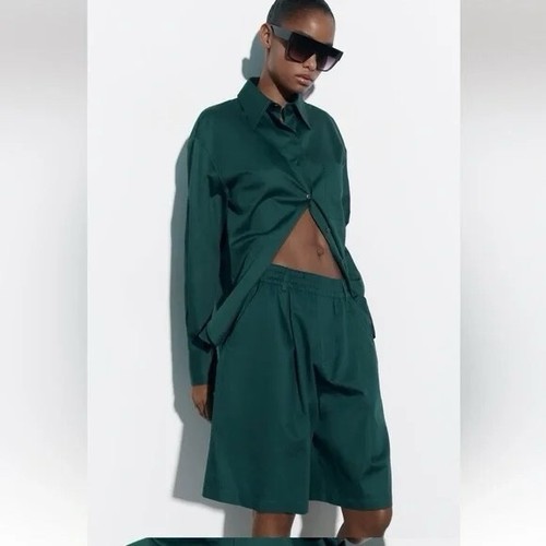 Bermuda zara popeline - popeline, culottes