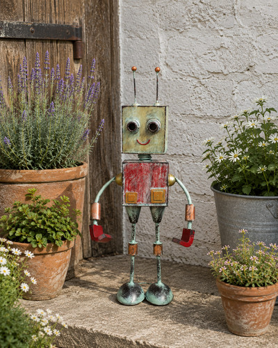 Robot metallo cosmo - robot, in