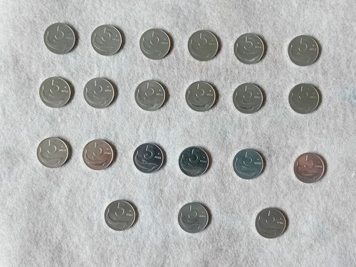 Serie monete lire - serie, 5