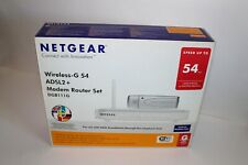 NETGEAR Wireless-G 54 ADSL2 + Modem Router Set DGB11G (Chiavetta Wi-Fi nuova)
