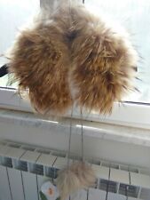 Luisa Spagnoli Stola collo in vera pelliccia volpe murmasky con pom pom