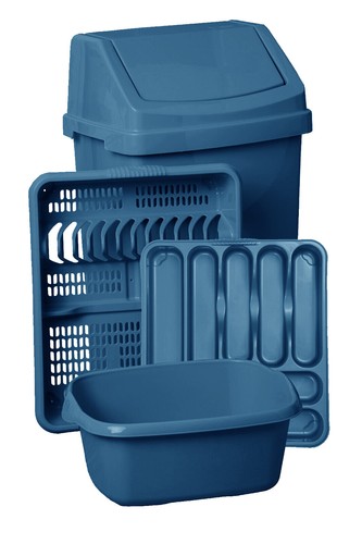 Navy set 25l pattumiera cucina - navy,