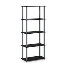 Furinno Libreria Black/Grey Tubi tondi
