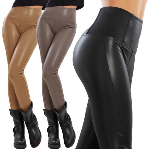 Pantaloni donna effetto - , pelle